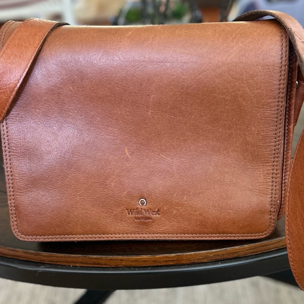 Brown Leather Wild West Crossover bag